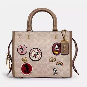 COACH Rogue 25 Disney X In Signature Canvas With Patches